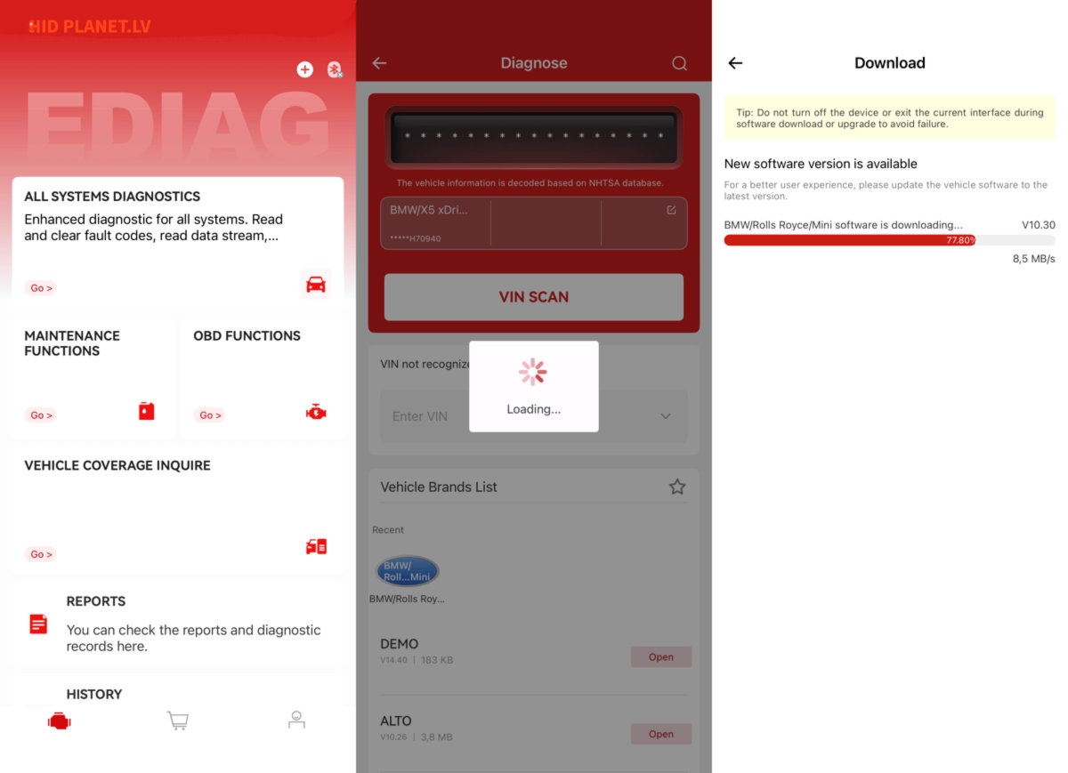 Kingbolen Ediag Elite profesionāla diagnostika ar mūža licenci