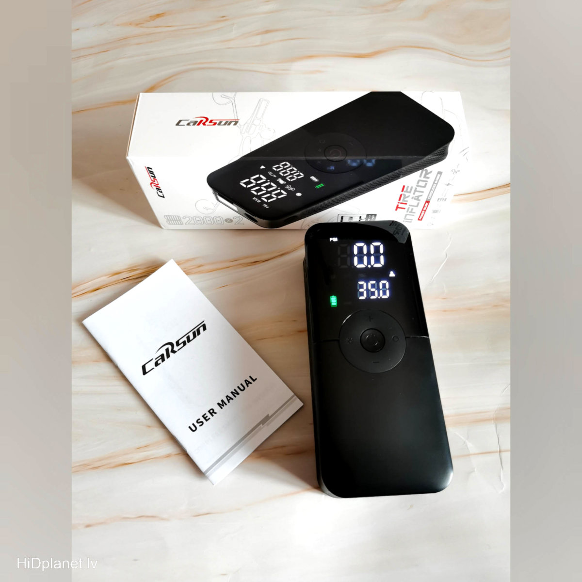 Portatīvs akumulatora auto kompresors riteņiem