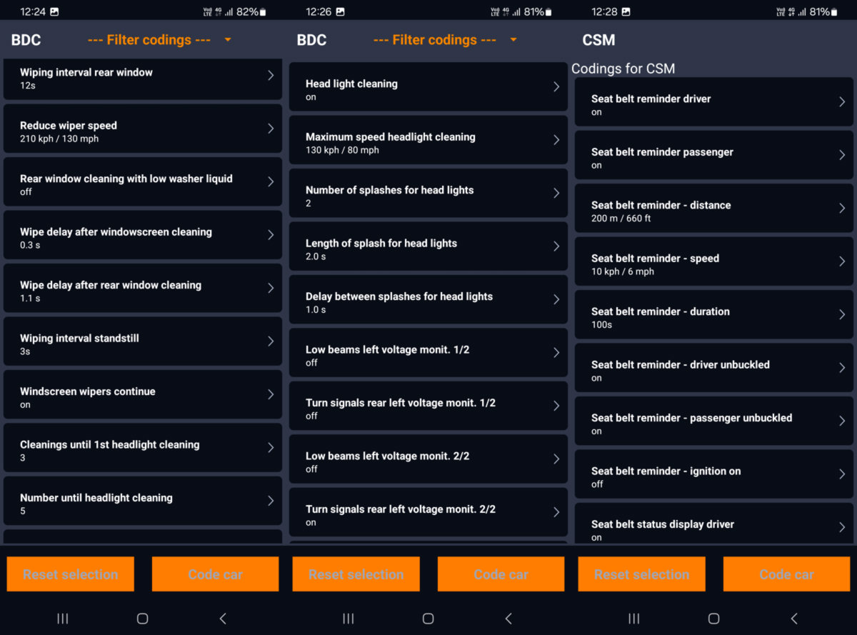 Universāls profesionāls diagnostikas skeneris ar kodēšanas funkciju Carly OBD2