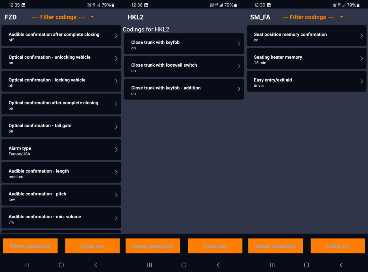 Universāls profesionāls diagnostikas skeneris ar kodēšanas funkciju Carly OBD2