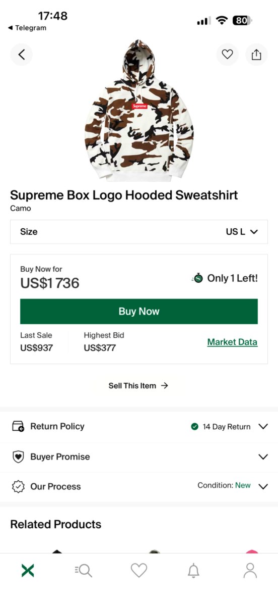 SUPREME BOX LOGO HOODED SWEATSHIRT UNISEX