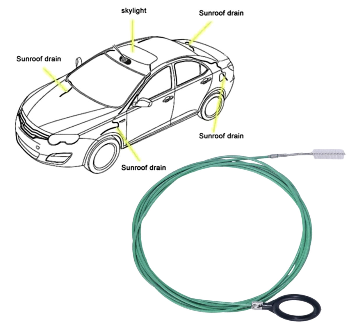 🧰 Щётка для прочистки сливных отверстий 300 см — инструмент для удаления грязи и засоров